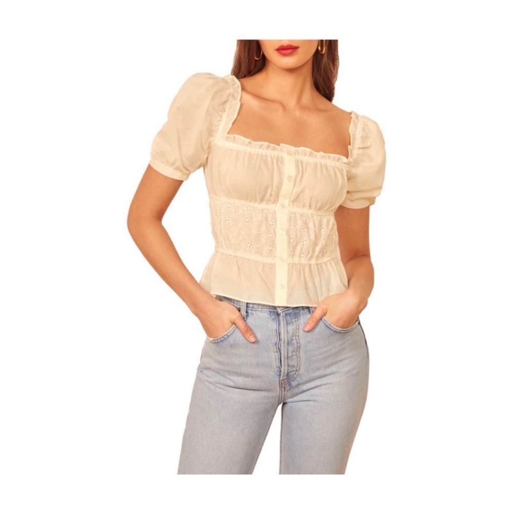🍃🌿NWT Reformation Sicilia eyelet top 🌾🍃
